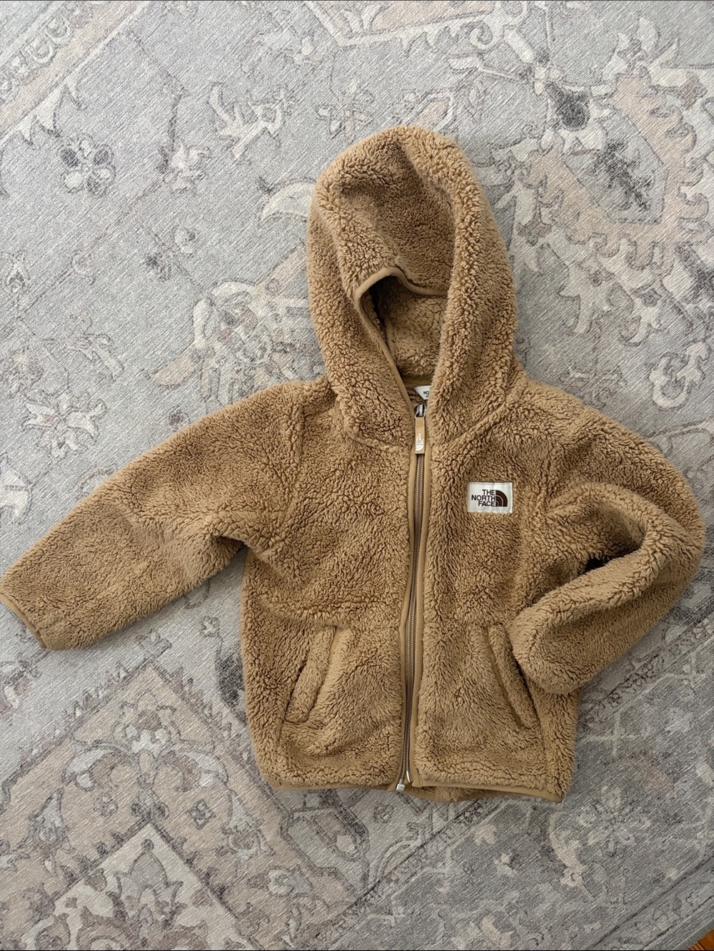The North Face Kids' Sherpa Hooded Jacket - Camel Brown